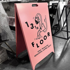 The Fitzrovia' - Pink 'A' board Pavement Sign
