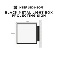 The Vauxhall' - Black Metal Light Box Projecting Sign