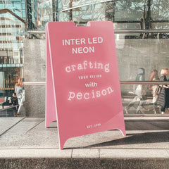 The Fitzrovia' - Pink 'A' board Pavement Sign