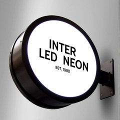 The Stroud' - Black Metal Circle Light Box