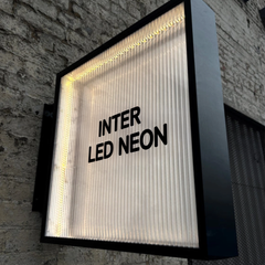 The Canonbury' - Fluted Glass Light Box Sign