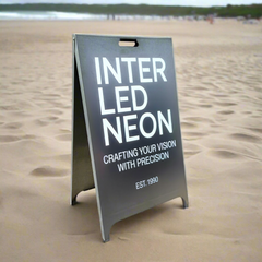 The Bankside' - Raw Industrial Galvanised 'A' Board