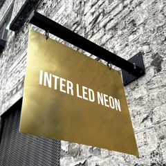 The Spitalfields' - Brass Outdoor Double Sided Hanging Swing Sign Regular