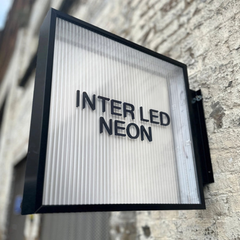 The Canonbury' - Fluted Glass Light Box Sign