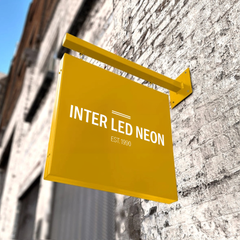 The Bank' - Outdoor metal box hanging swing sign (Any Colour)