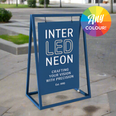 The Soho' - A Board Sign Metal 'A' frame with swinging panel (Any Colour)