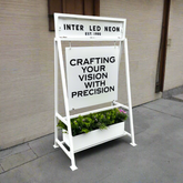 The Piccadilly' - 'A' board Sign Planter (White)