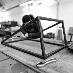 The Portobello' - Coloured Mirror 'A' Frame Sign – Stylish Reflective Pavement Sign for Shops & Cafés