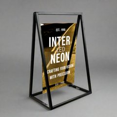 The Portobello' - Coloured Mirror 'A' Frame Sign – Stylish Reflective Pavement Sign for Shops & Cafés