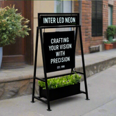 The Piccadilly' - 'A' board Sign Planter (Black)