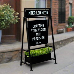 The Piccadilly' - 'A' board Sign Planter (Black)