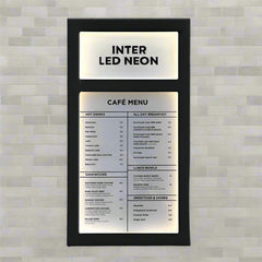 The Streatham' - Branded Black Exterior Menu Box