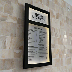 The Streatham' - Branded Black Exterior Menu Box