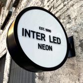 The Stroud' - Black Metal Circle Light Box