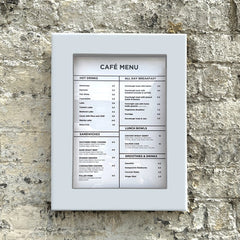 The Farringdon' - Slimline White Exterior Menu Box