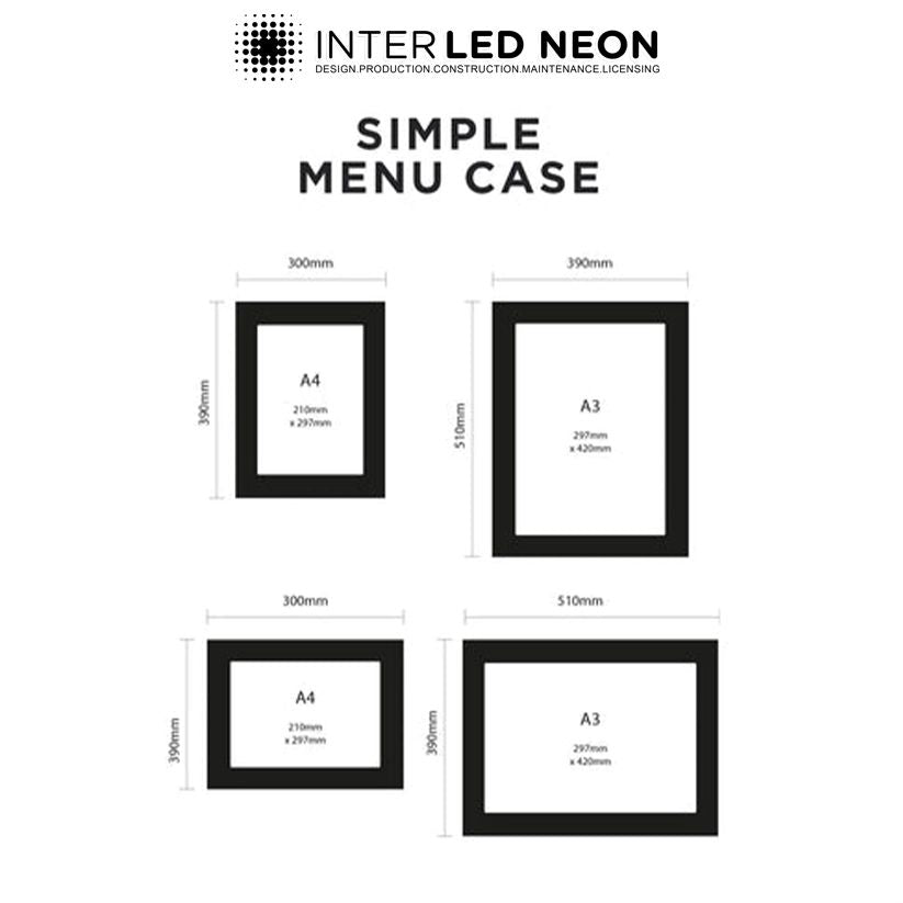 The Farringdon' - Slimline Exterior Menu Box - Any Colour Regular