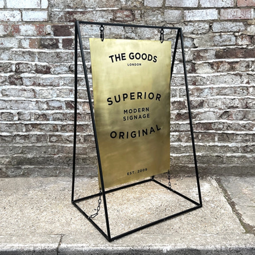 The Spitalfields' - Brass A Board Sign