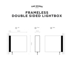 The Oval' - Frameless Acrylic Light Box Double Sided Sign