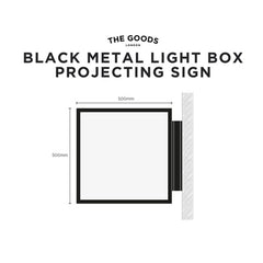 The Vauxhall' - Black Metal Light Box Projecting Sign