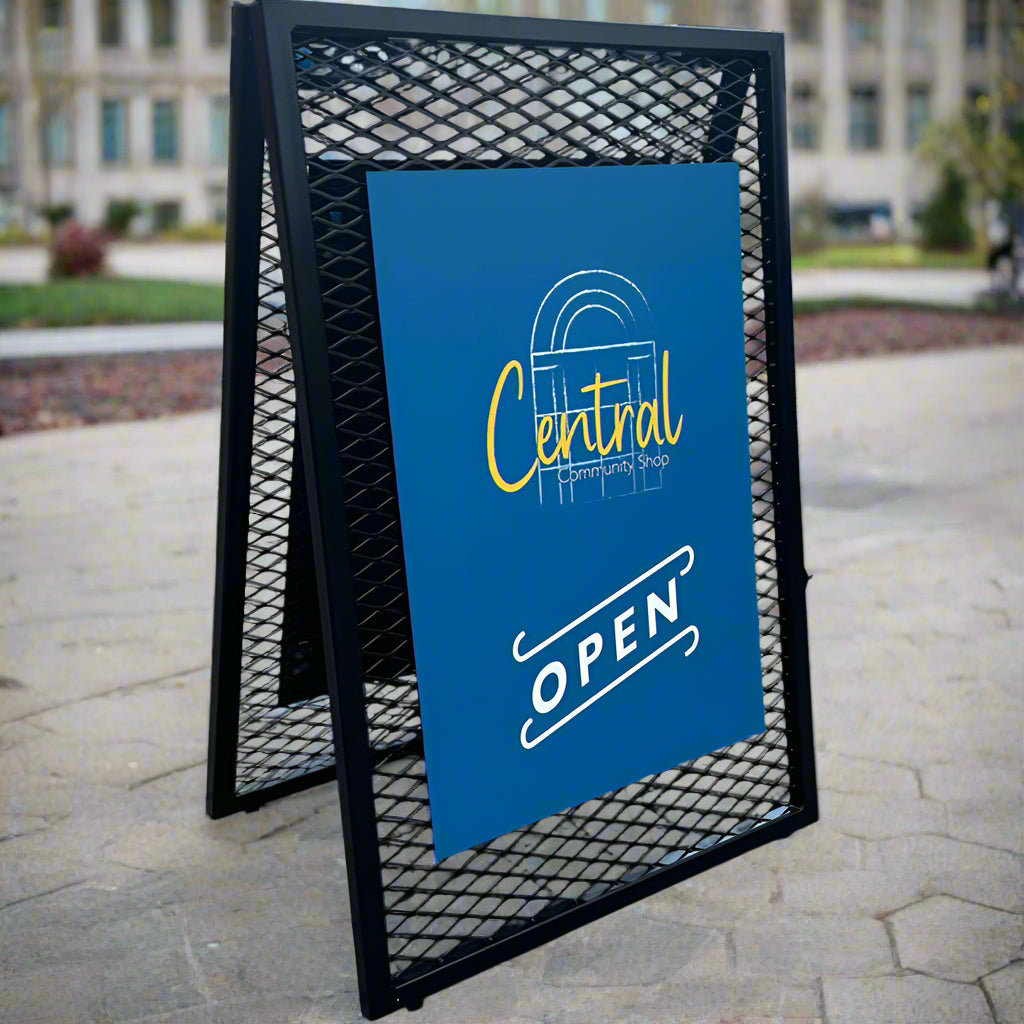 Frame Pavement Sign The Barbican' - Mesh 'A' Frame Pavement Sign – Inter Led Neon