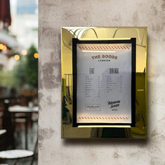 The Aldwych' - Lockable Brass Menu Case