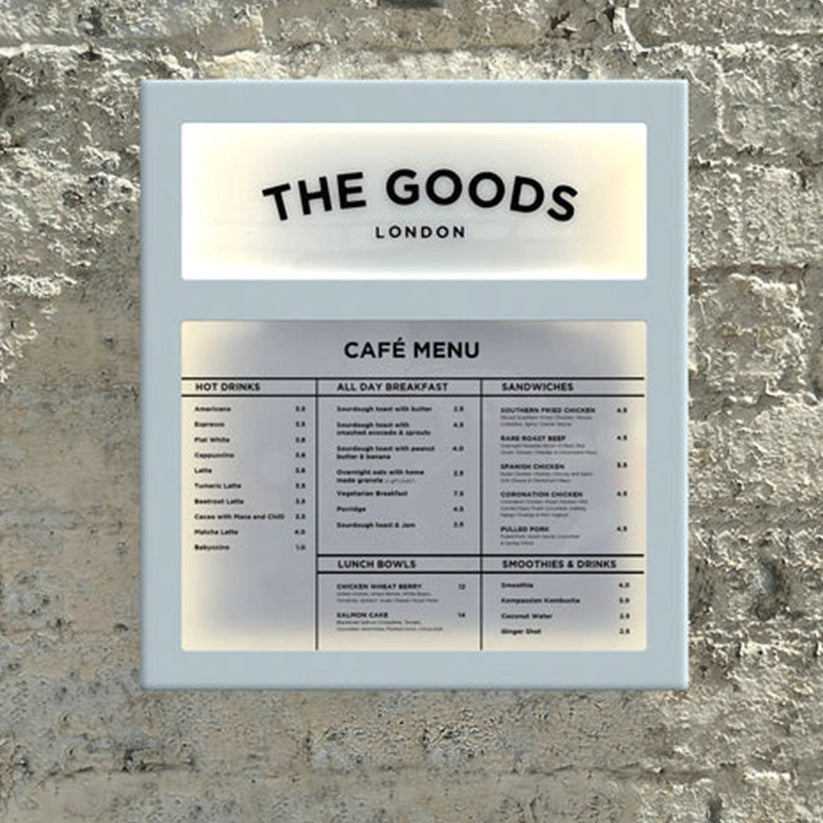 The Streatham' - Branded White Exterior Menu Box (A4 Landscape)