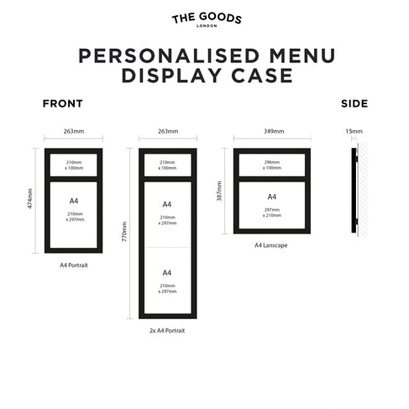 The Streatham' - Branded White Exterior Menu Box (A4 Portrait)