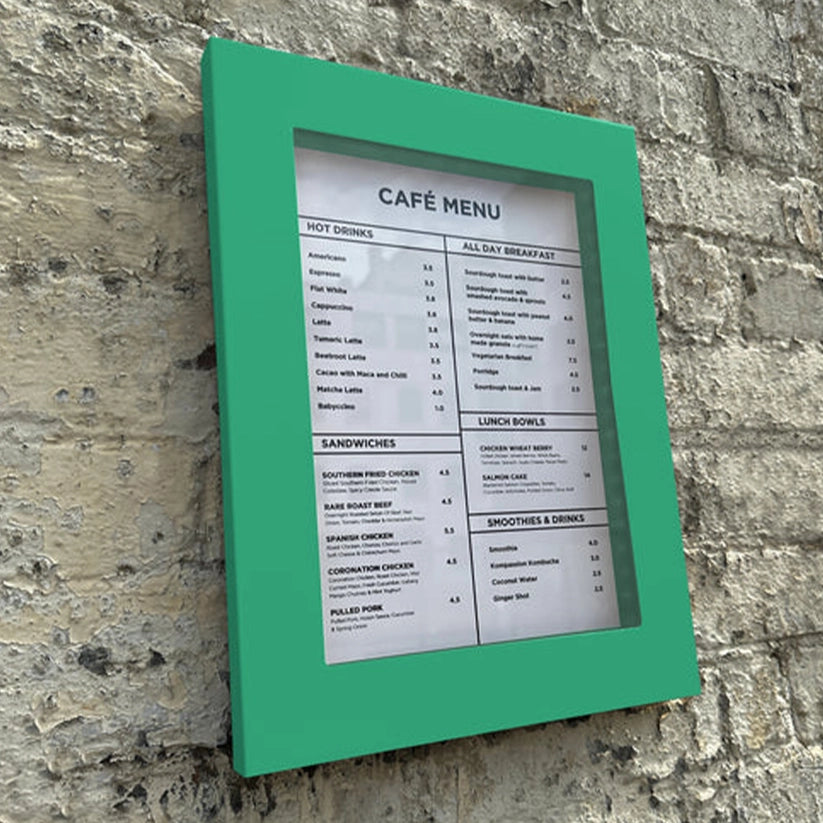 The Farringdon' - Slimline Exterior Menu Box - Any Colour Regular ...