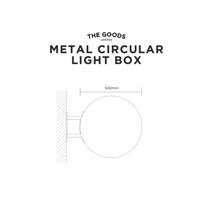 The Stroud' - Black Metal Circle Light Box