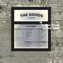 The Streatham' - Branded Black Exterior Menu Box (A4 Landscape)