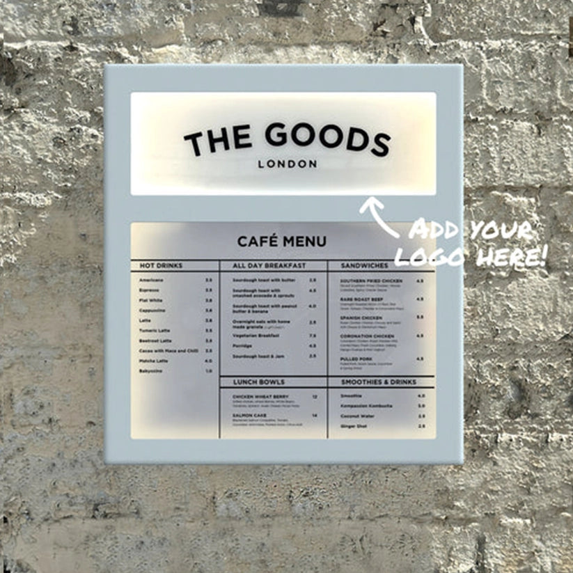 The Streatham' - Branded White Exterior Menu Box (A4 Landscape)