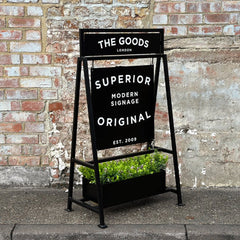 The Piccadilly' - 'A' board Sign Planter (Black)