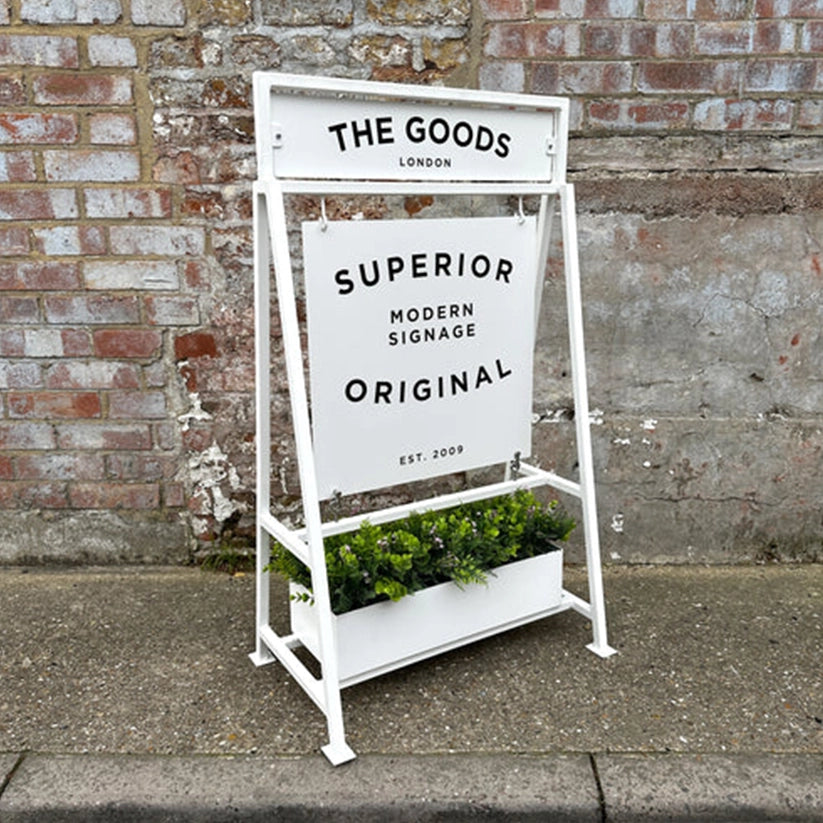 The Piccadilly' - 'A' board Sign Planter (Black)