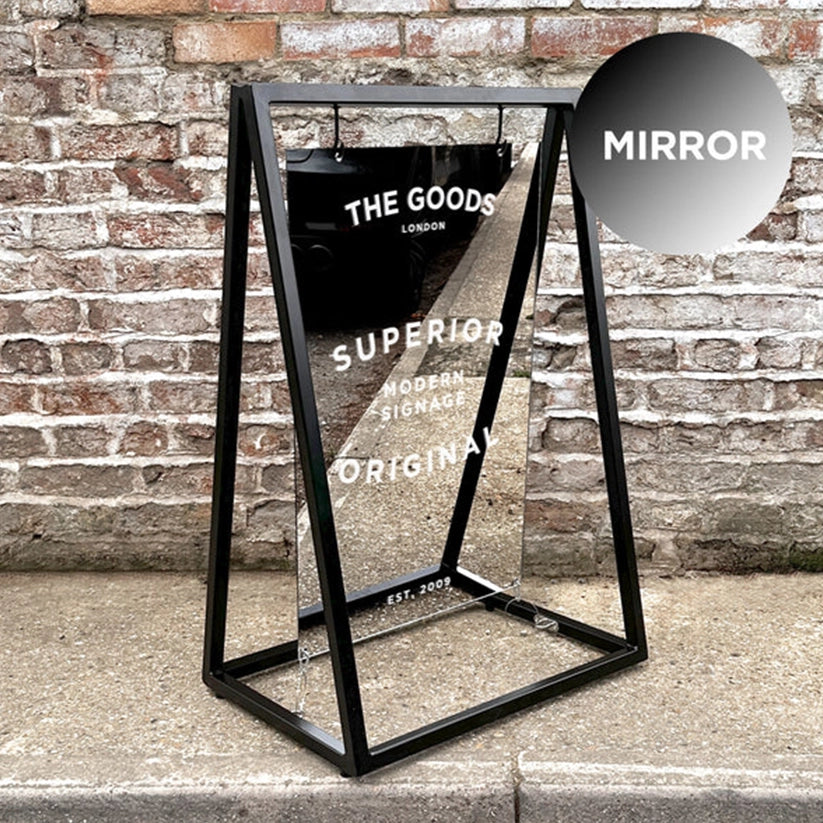 The Portobello' - Mirror 'A' frame Pavement Sign