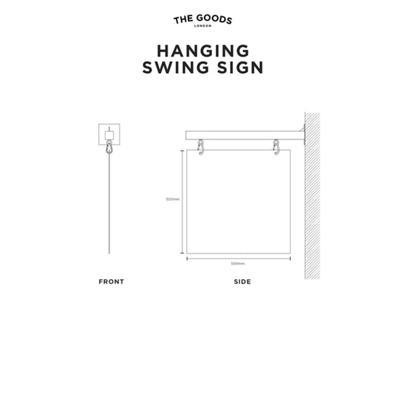 The Spitalfields' - Brass Outdoor Double Sided Hanging Swing Sign Regular