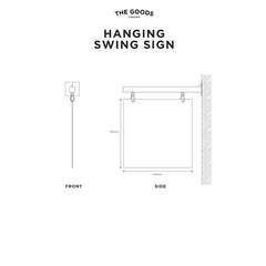 The Spitalfields' - Brass Outdoor Double Sided Hanging Swing Sign Regular