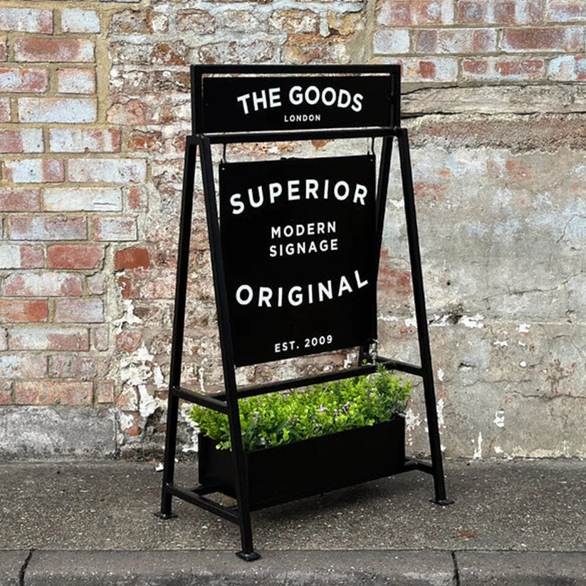 The Piccadilly' - 'A' board Sign Planter (White)