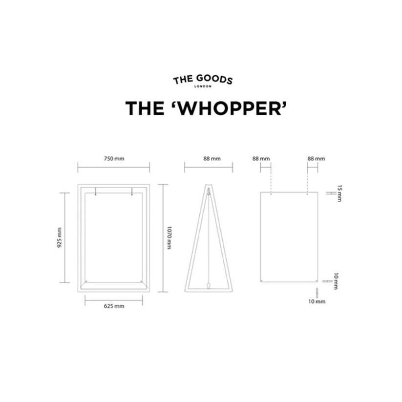 The Rotherhithe Whopper' - A Board Sign Replacement panels for XL swinging metal frame