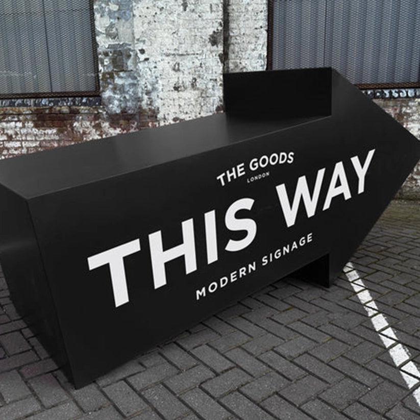 The Kingsway' - Large Freestanding Arrow Sign for shops & events Regular