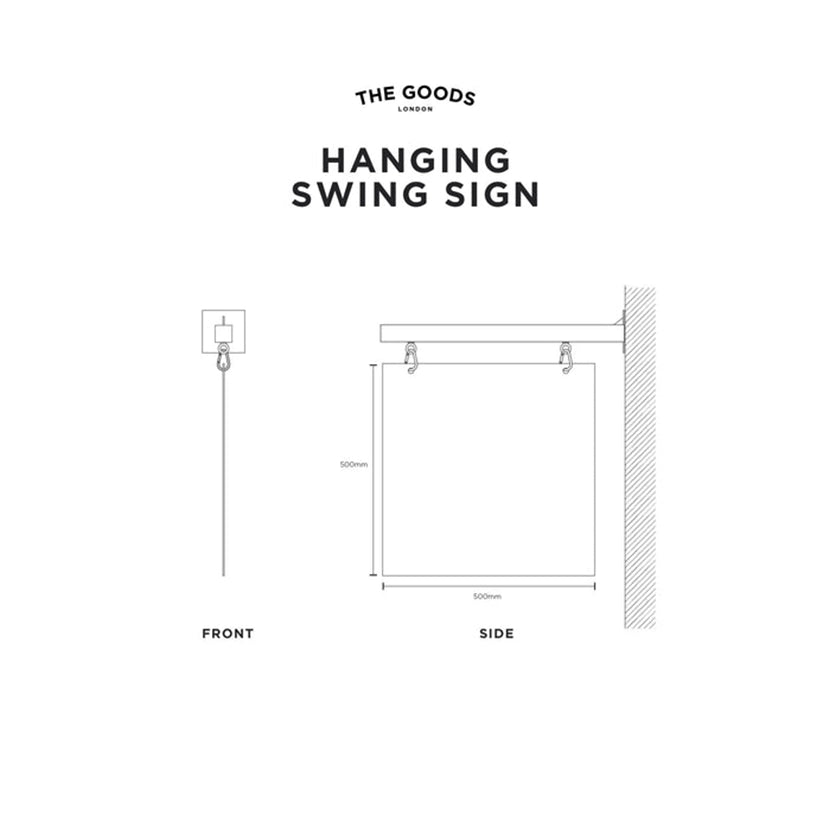 The Picadilly' - Outdoor Hanging Swing Sign (Any Colour) Regular