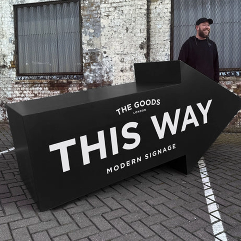 The Kingsway' - Large Freestanding Arrow Sign for shops & events Regular