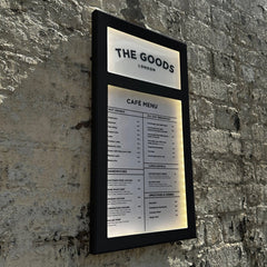 The Streatham' - Branded Black Exterior Menu Box (A4 Landscape)