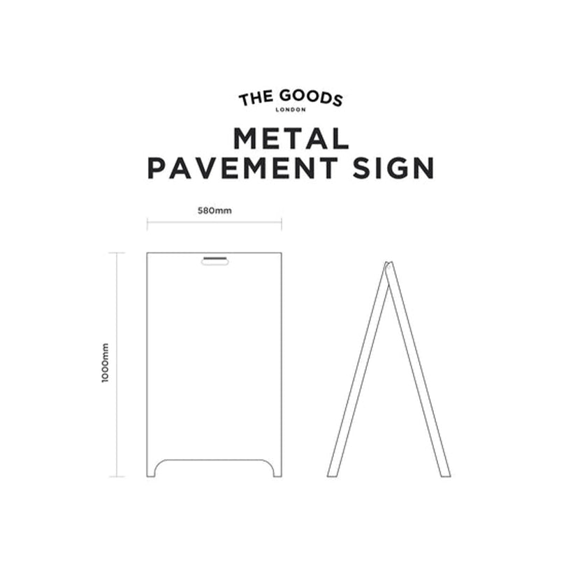 The Fitzrovia' - Metal Pavement Sign (Any Colour)