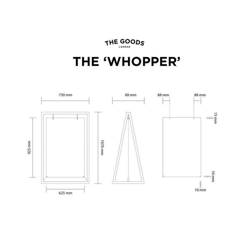 The Rotherhithe Whopper' - XL Metal 'A' frame with Swinging Panel