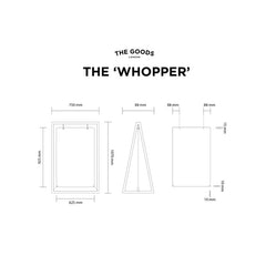 The Rotherhithe Whopper' - XL Metal 'A' frame with Swinging Panel (Any Colour!)