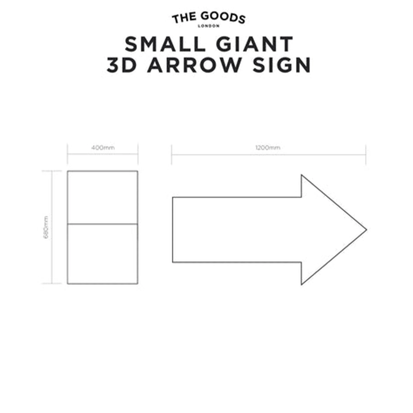 The Bayswater' - Giant Freestanding Arrow Sign for shops & events