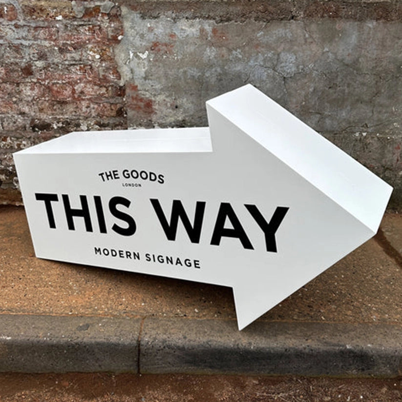 The Kingsway' - Large Freestanding Arrow Sign for shops & events Regular