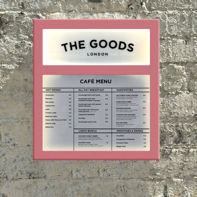 The Streatham' - Branded Exterior Menu Box - Any Colour! (A4 Landscape)