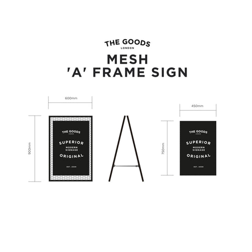 The Barbican' - Mesh 'A' Frame Pavement Sign