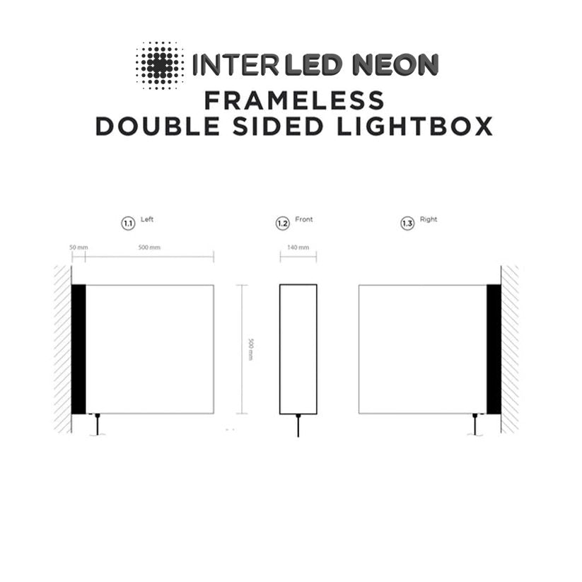 The Oval' - Frameless Acrylic Light Box Double Sided Sign
